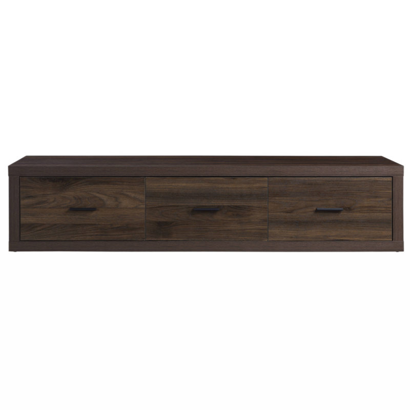 Harel 62'' Walnut Finish Media Console with Storage Cabinet