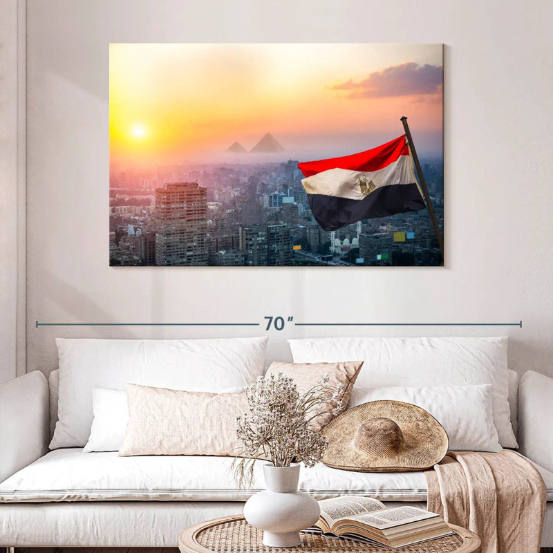 Borges Urban Egypt Flag, 32" H x 48" W