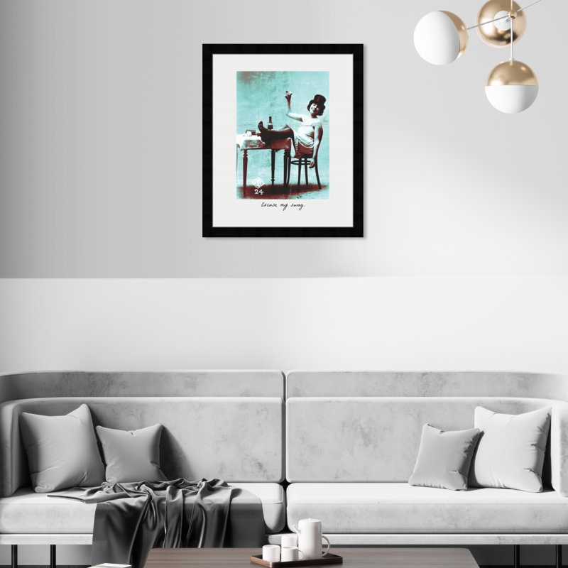 «Excuse My Swag - Floater Frame», impression, H 30 po x l 24 po