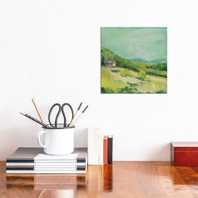 Upper Fields by Sue Schlabach - Wrapped Canvas Painting