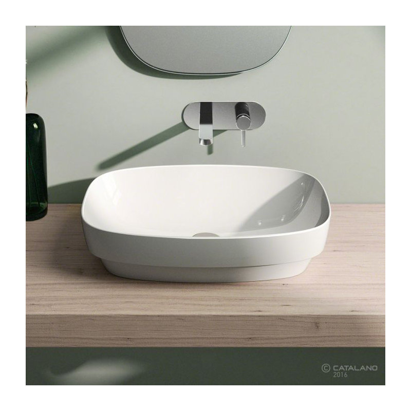 Green Bathroom Sink, 5.51" H x 25.59" W x 15.75" D