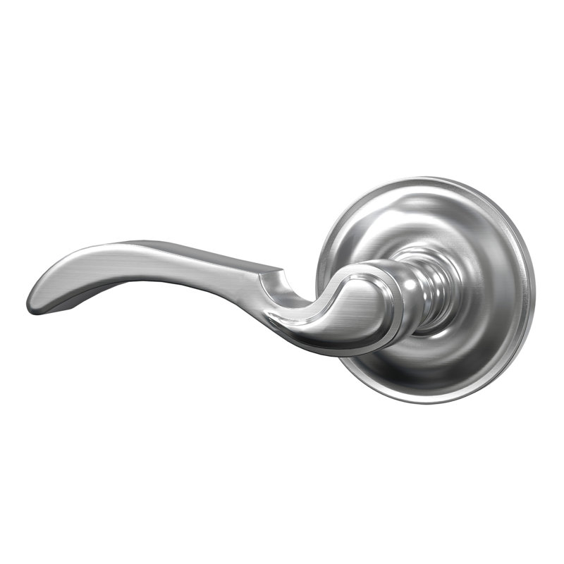 Faux levier Bravura 903-0 sur rose ronde traditionnelle en nickel satiné - droite, Nickel satiné, Droite