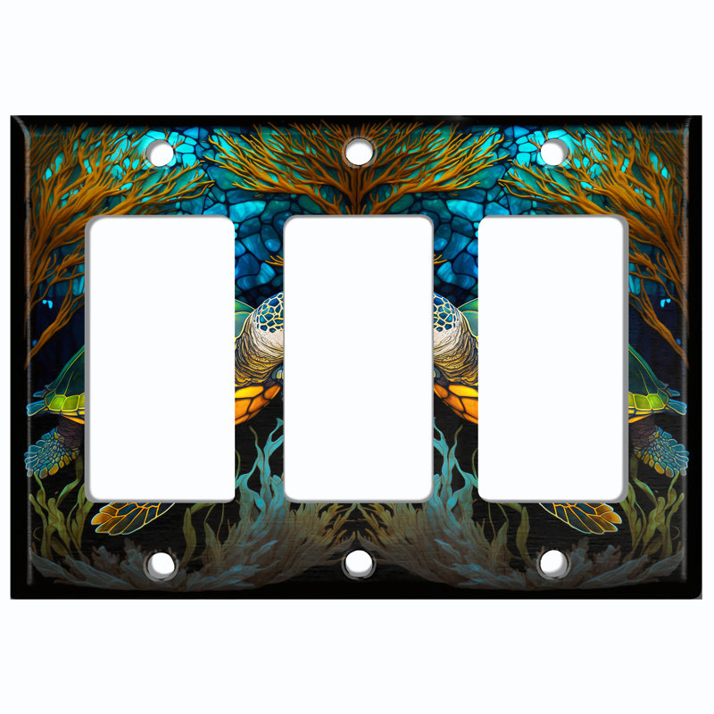 Copper Rust Patina Teal Print 3 - Gang Rocker Standard Wall Plate