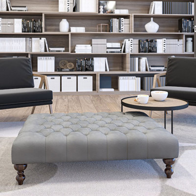 Ainura 60cm Wide Velvet Tufted Rectangle Solid Colour Cocktail Ottoman