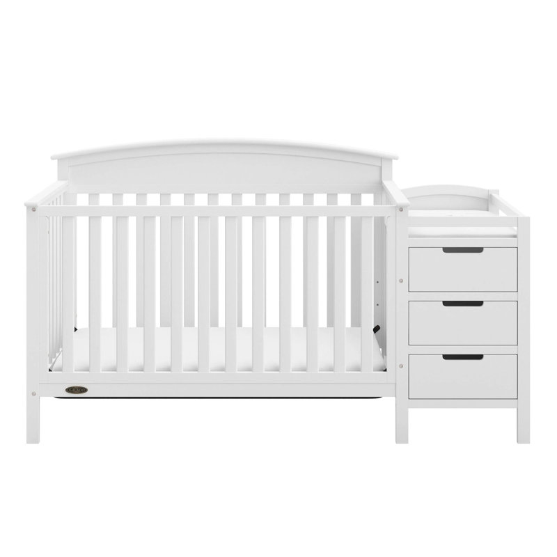 Graco Benton 4-in-1 Convertible Crib and Changer, White