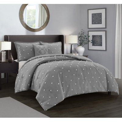 Maxime 4 Piece Dots Comforter Set