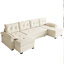 Canapé-lit modulaire en U 109,5 po Chenille