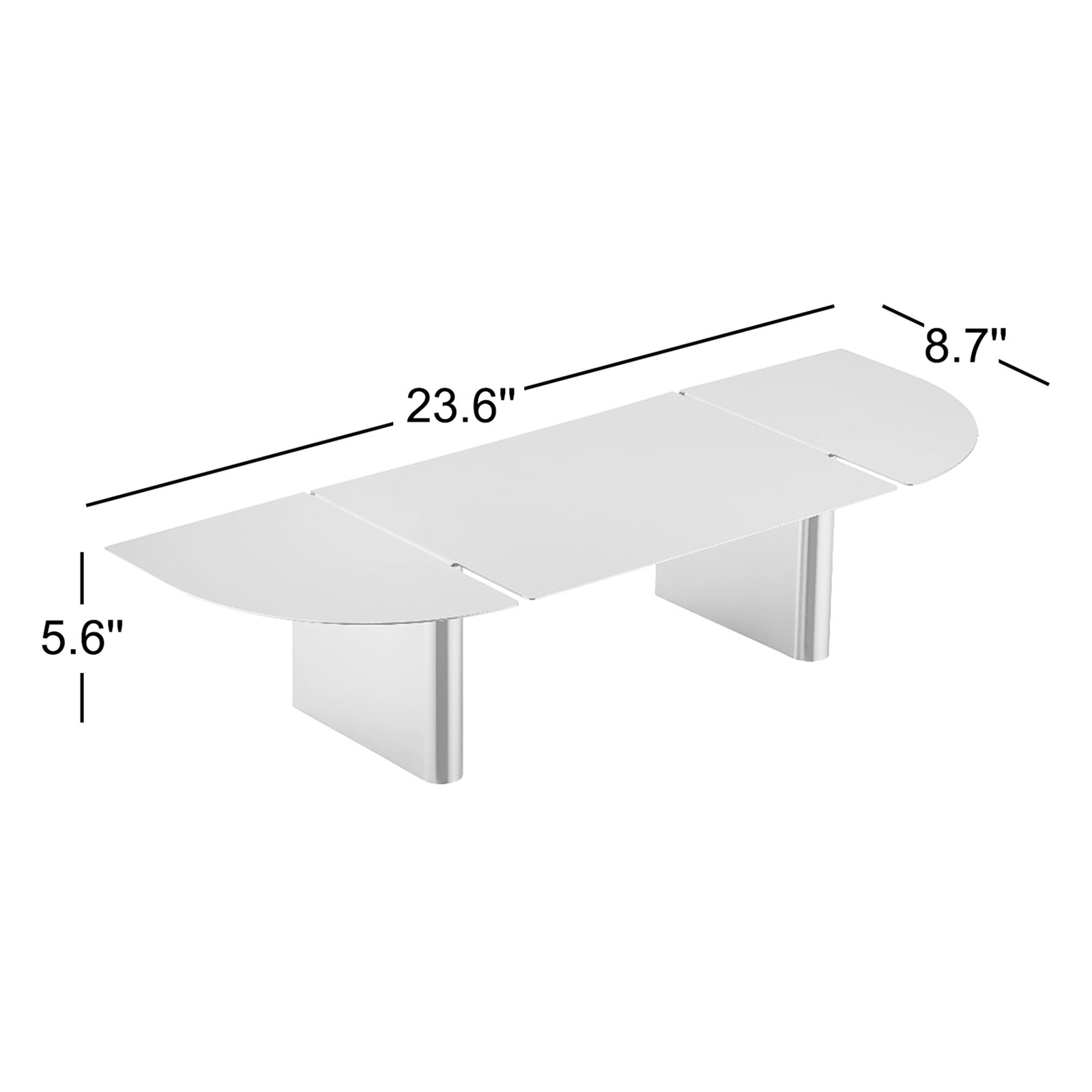 Oru Stainless Steel Floating Shelf, Burnt Metal Finish