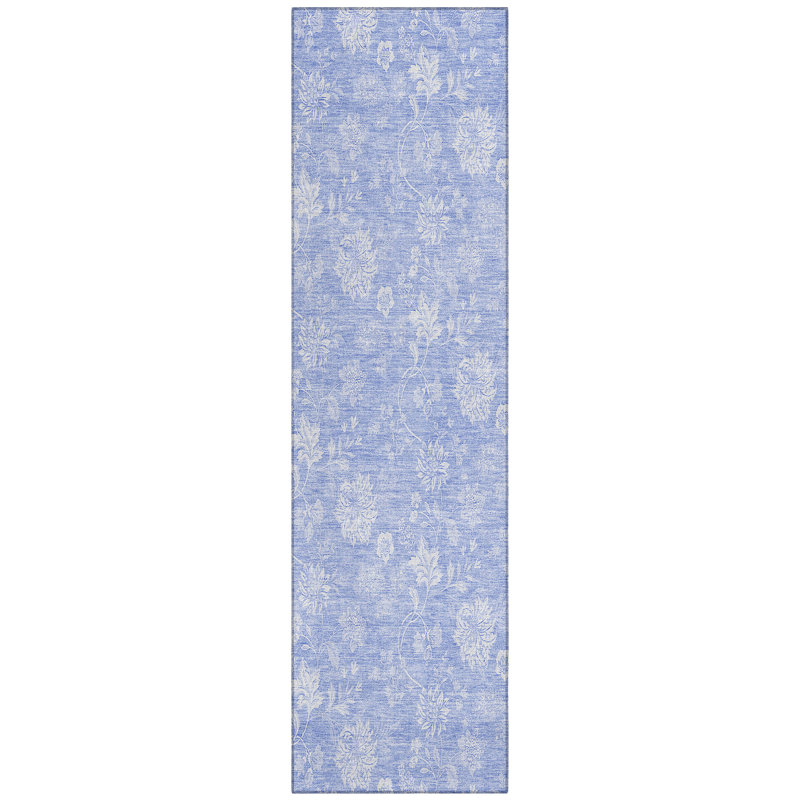 Myqueal Washable Floral Indoor / Outdoor Rug, Runner 2'3" x 7'6"