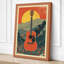Guitar and Sun Retro - Wrapped Canvas-542773894-542773895
