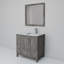 Ensemble de meuble-lavabo décalé à droite 36 po x P 22 po jacques, robinet et miroir 34 po.-66637674-90700291