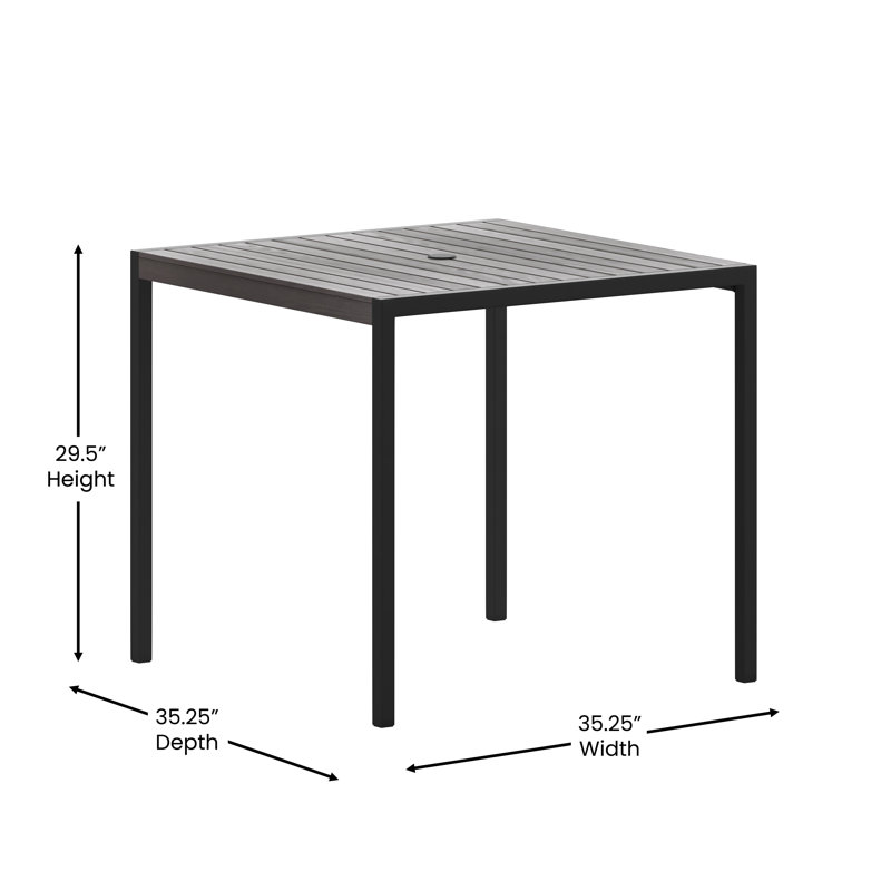 Table de salle à manger Saville, Gris délavé