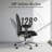 Genuine Leather Executive Chair, Mid-Back Ergonomic Swivel Office Chair, High Back Desk Chair with Polished Aluminum Alloy Base, Adjustable Height-1153214970