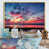 Toile avec cadre flottant or