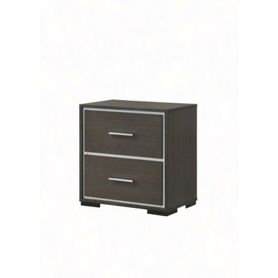Nightstand, 1Pc 2-Drawer Nightstand With Bedroom Wooden Furniture