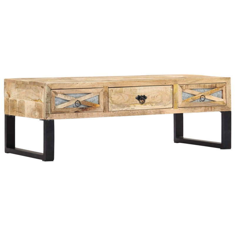 Aleras Frame Single Coffee Table with Storage, Natural