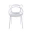 Chaises de salle à manger modernes en plastique transparent avec pieds en métal