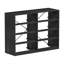 Commode 8 tiroirs avec grands tiroirs en tissu, noir