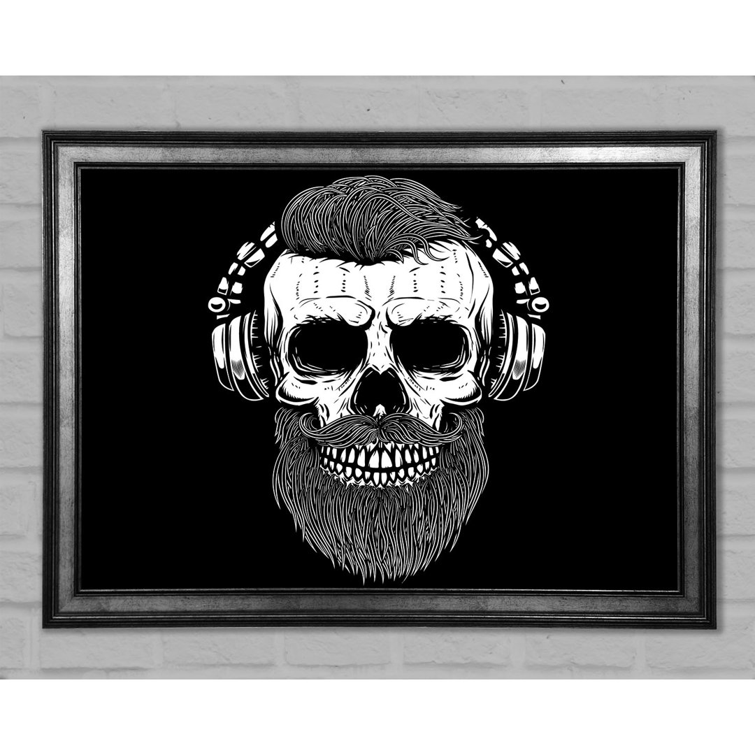 Dj Kopfhörer Skull Beard - Druck