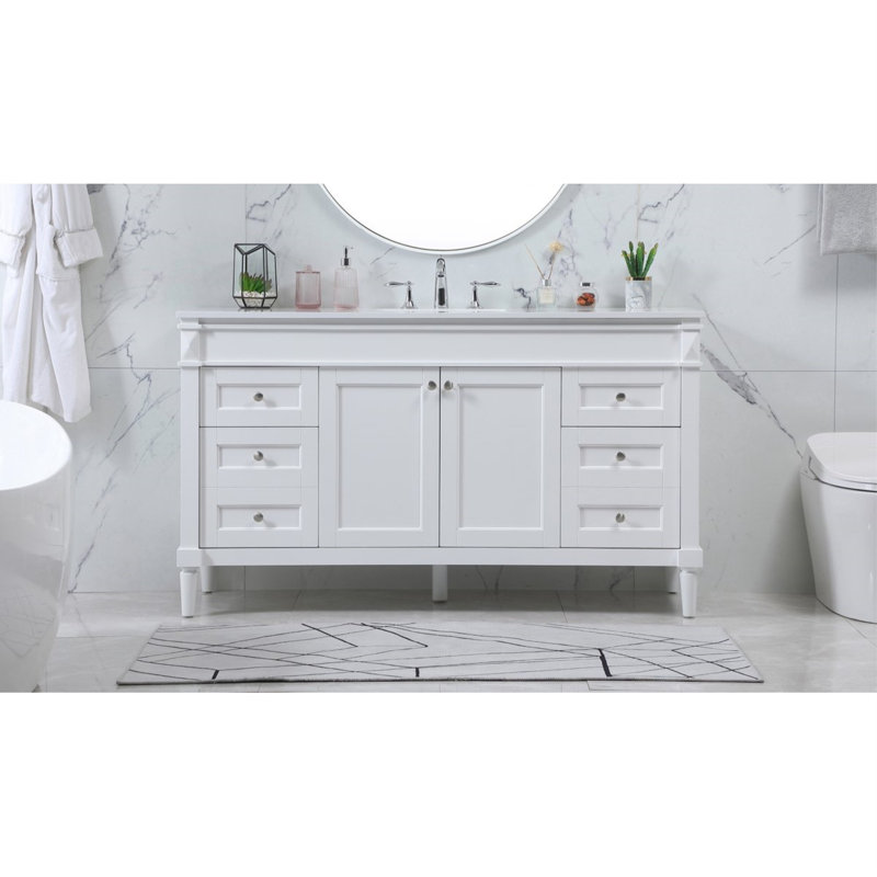 Ensemble de meuble-lavabo simple 60 po Readington, Blanc
