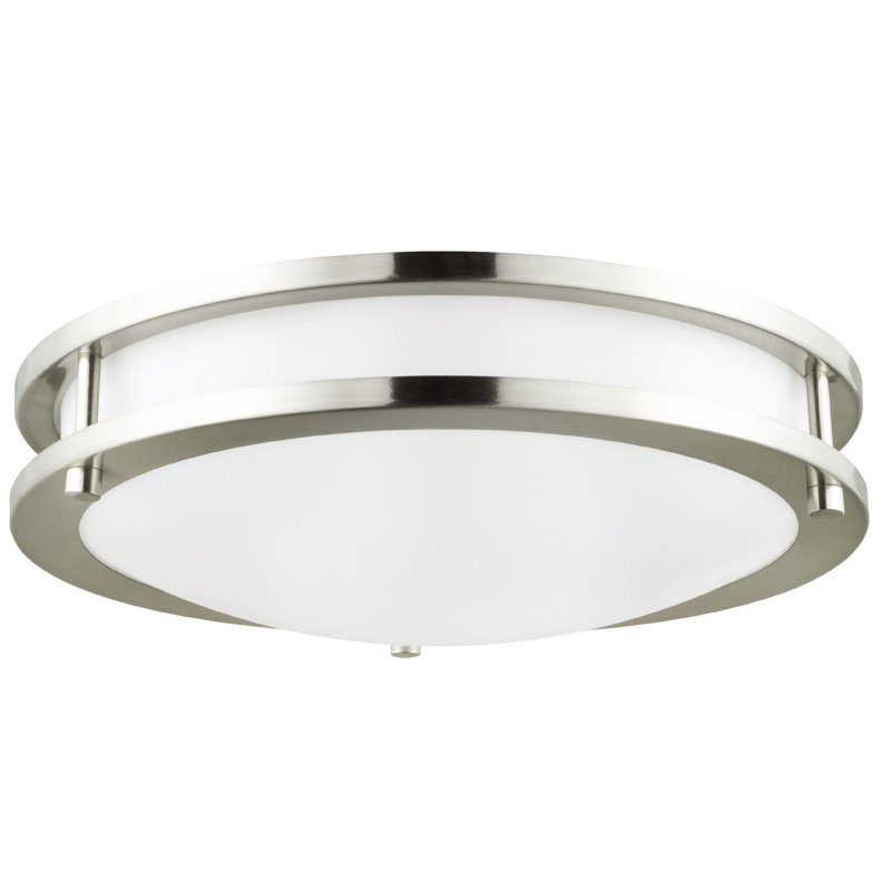 Shook LED Flush Mount Selectable Color Temperature Dimmable Ceiling Light, 3.5" H x 14" W x 14" D