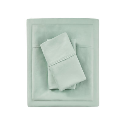 Ensemble de draps et de draps de température Heiq Smart, mélange de coton, conception écume de mer ultra douce