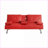 Sofas, 67-Inch Multifunctional Folding Sofa Bed with Coffee Table for Small Spaces | Crimson Red | PVC