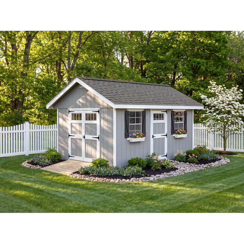 Riverside 10 ft. W x 12 ft. D Wood Storage Shed