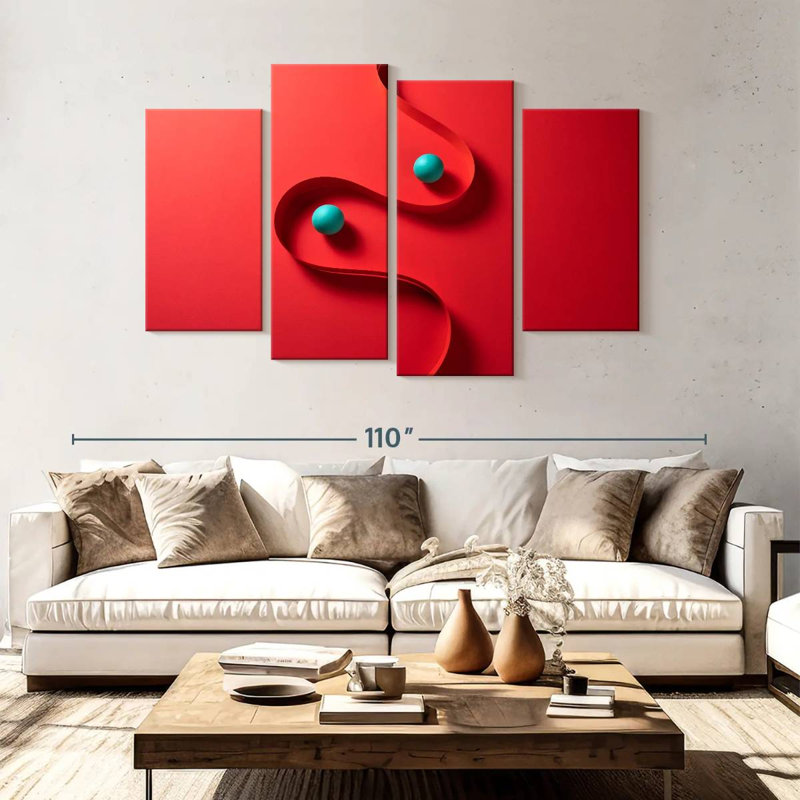 Avery Paper Strip And Spheres, 54" H x 84" W