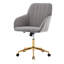 Fauteuil de bureau ergonomique en velours gris