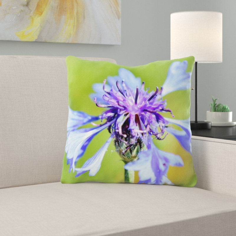 Coussin décoratif alpine bleuet