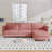 107.8'' Large Size 3 Seater Sofa Couch, L-Shaped Sofas With Movable Ottoman, Arm With Pockets,Modern Fabric Couches-559099678