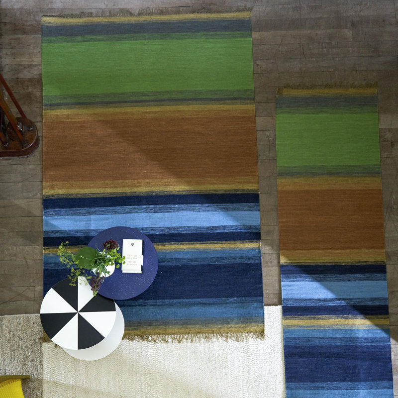 Mikome Indigo Rug, Rectangle 3'11" x 5'11"