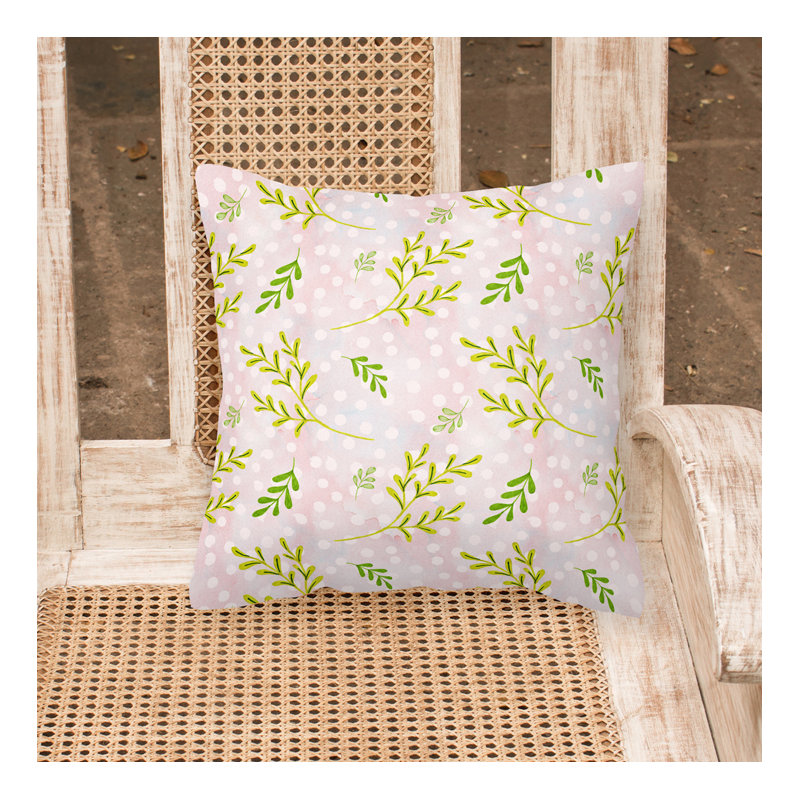  Coussin extérieur Leaves, 14 po x 14 po