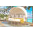 Outdoor Patio Rattan Round Daybed with Retractable Canopy, Wicker Furniture Round Poolside Sofa Sunbed with Removable Cushions, Backyard, Porch, Beige
