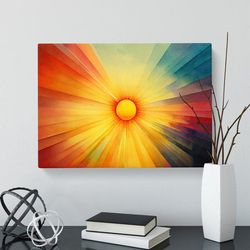The Rising Sunset Vol.2 Abstract - Wrapped Canvas, 35cm H x 50cm W x 3cm D