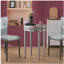 Table de bout ronde, table d'appoint ronde avec cadre à bords en diamant écrasé Bling, table de chevet pour petits espaces, chambre à coucher, café, vestibule, 9,7 po de diamètre x 28,33 po-337322016