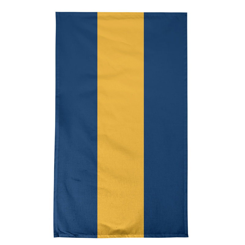 Serviette de thé hockey Anaheim, Sergé de coton, Bleu marine / doré / doré