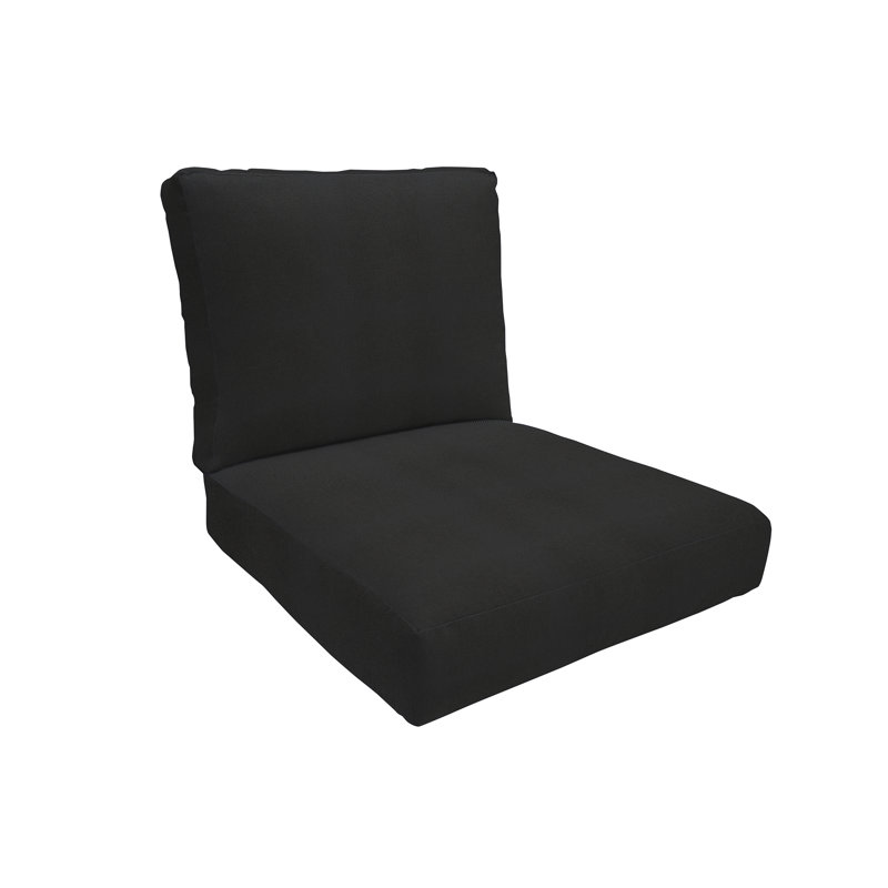 Ensemble de coussins de patio Eddie Bauer, Sunbrella résistant à la décoloration et à l'eau pour canapés de patio, canapés modulaires et chaises longues, l 24 po x P 26 po, épaisseur 5 po; dossier 25 po x H 20 po, épaisseur 5 po, réversible Toile noire