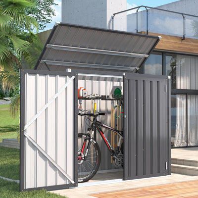 Outdoor Waterproof 5 ft. W x 3 ft. D Metal Flat Storage Shed
