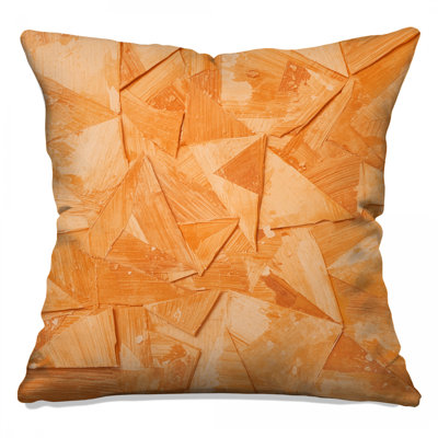 Orange Geometric Abstract Double Sided Throw Pillows