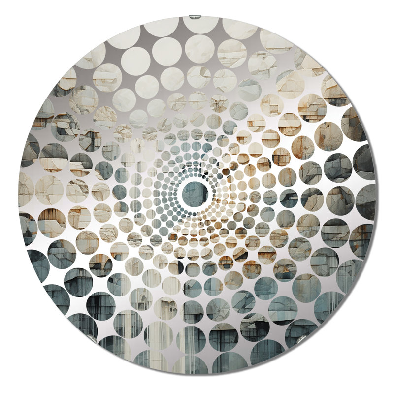 Farhadbek - Miroir décoratif à cercles concentriques, 23,6 po x 23,6 po