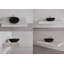Lavabo de salle de bain vasque ovale 24 "x 13,8" en béton noir-97549047