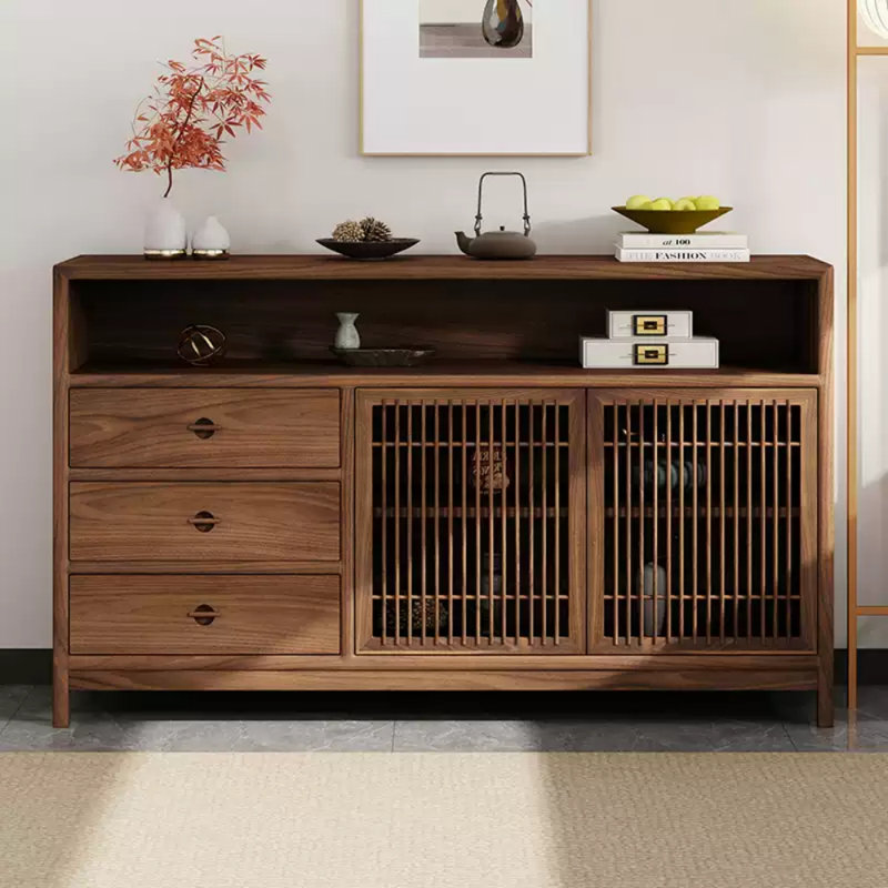 Buffet en bois de noyer noir
