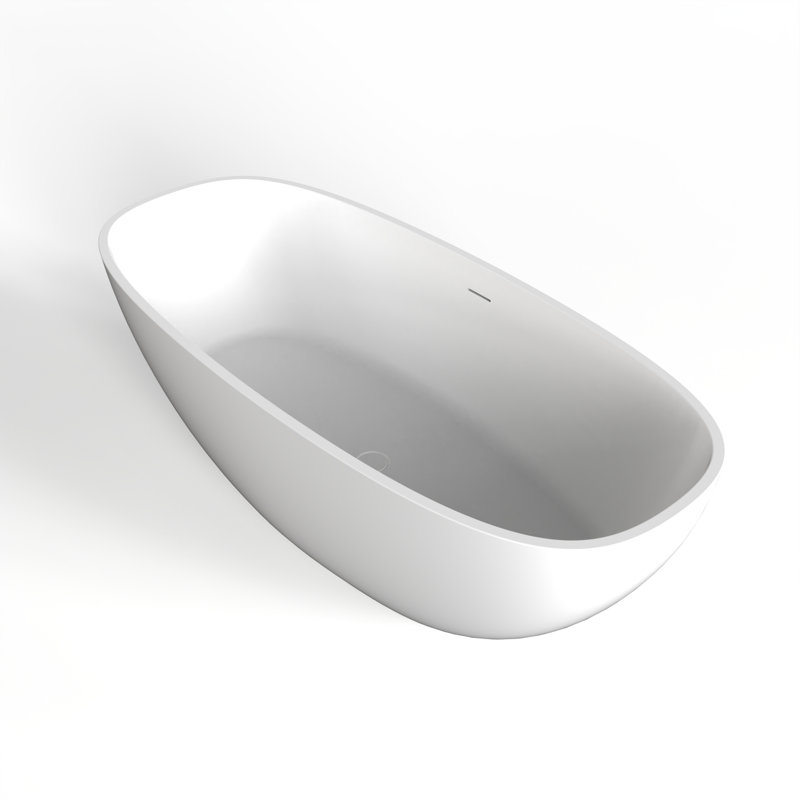 Ultimate Comfort Solid Surface Freestanding Bathtub For Cozy Bathroom Retreats