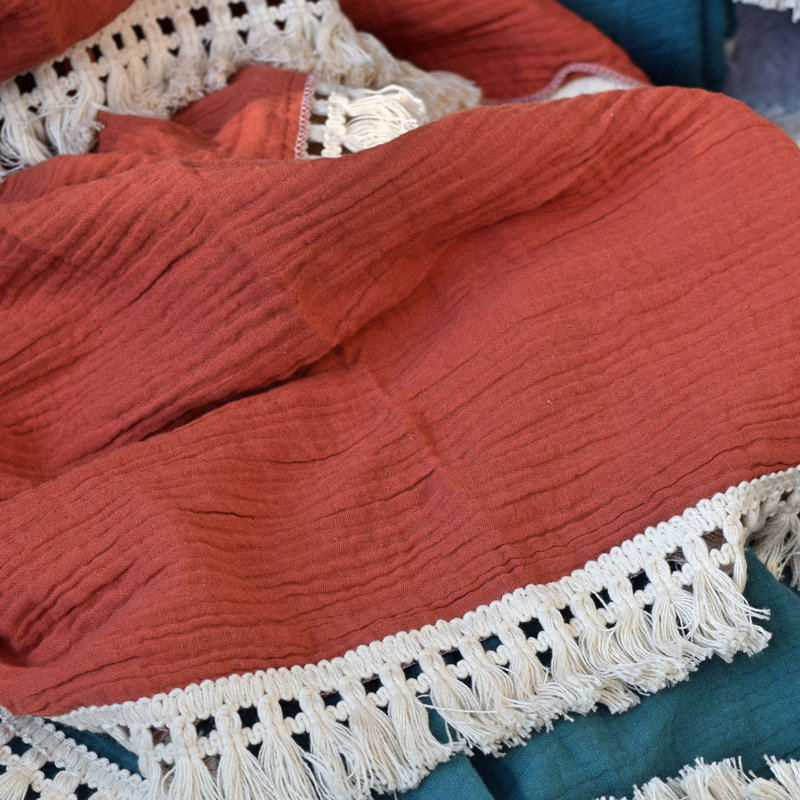 Couverture pour bébé 100% coton Jered, Orangé