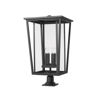 Luminaire fixe à pilier fixe 4 lumières H 32 po Staton
