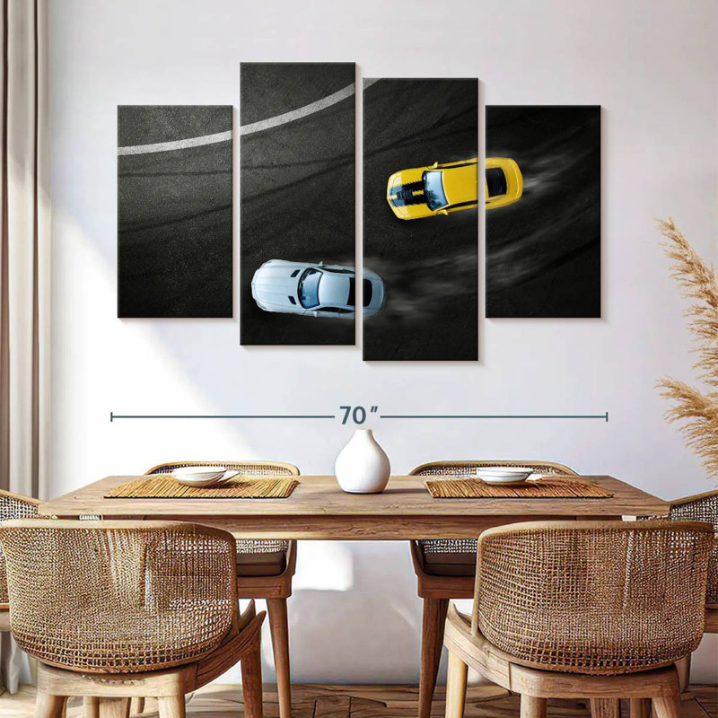 Mehar Drifting Cars, 48" H x 75" W