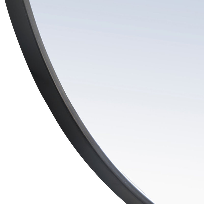 Miroir Cassie, 45 po x 45 po, Noir