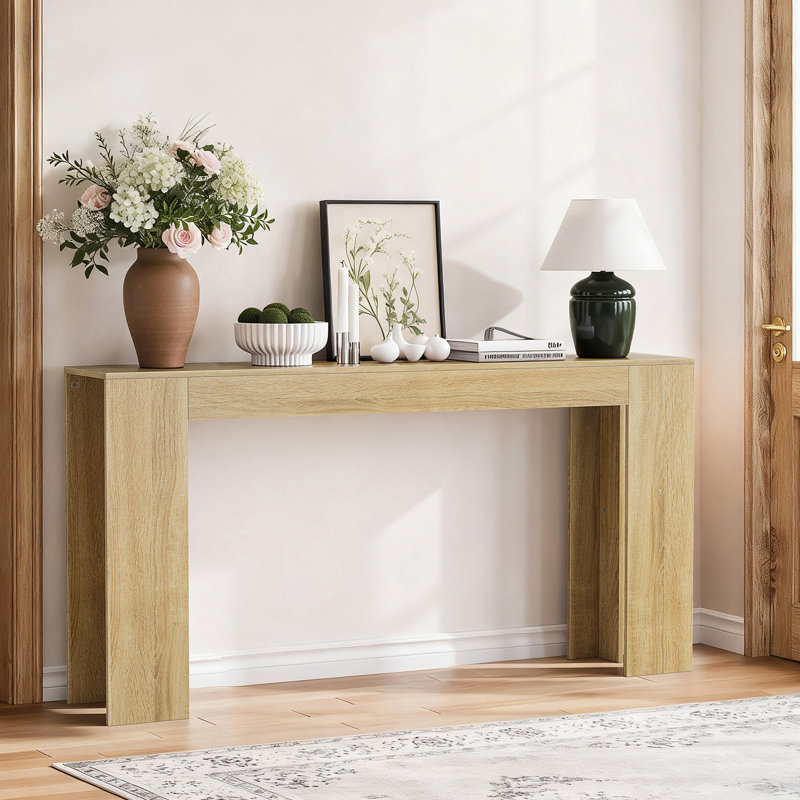62.99-Inch Extra-Long Entryway Table, Oak